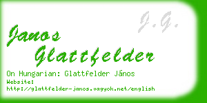 janos glattfelder business card